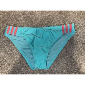 ADIDAS SPORT HIPSTER BIKINI SWIM BOTTOM Med. BLUE AND Pink New With Tags #312